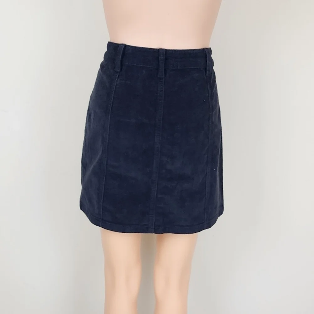 So Corduroy Botton Front  Mid Rise Mini Skirt